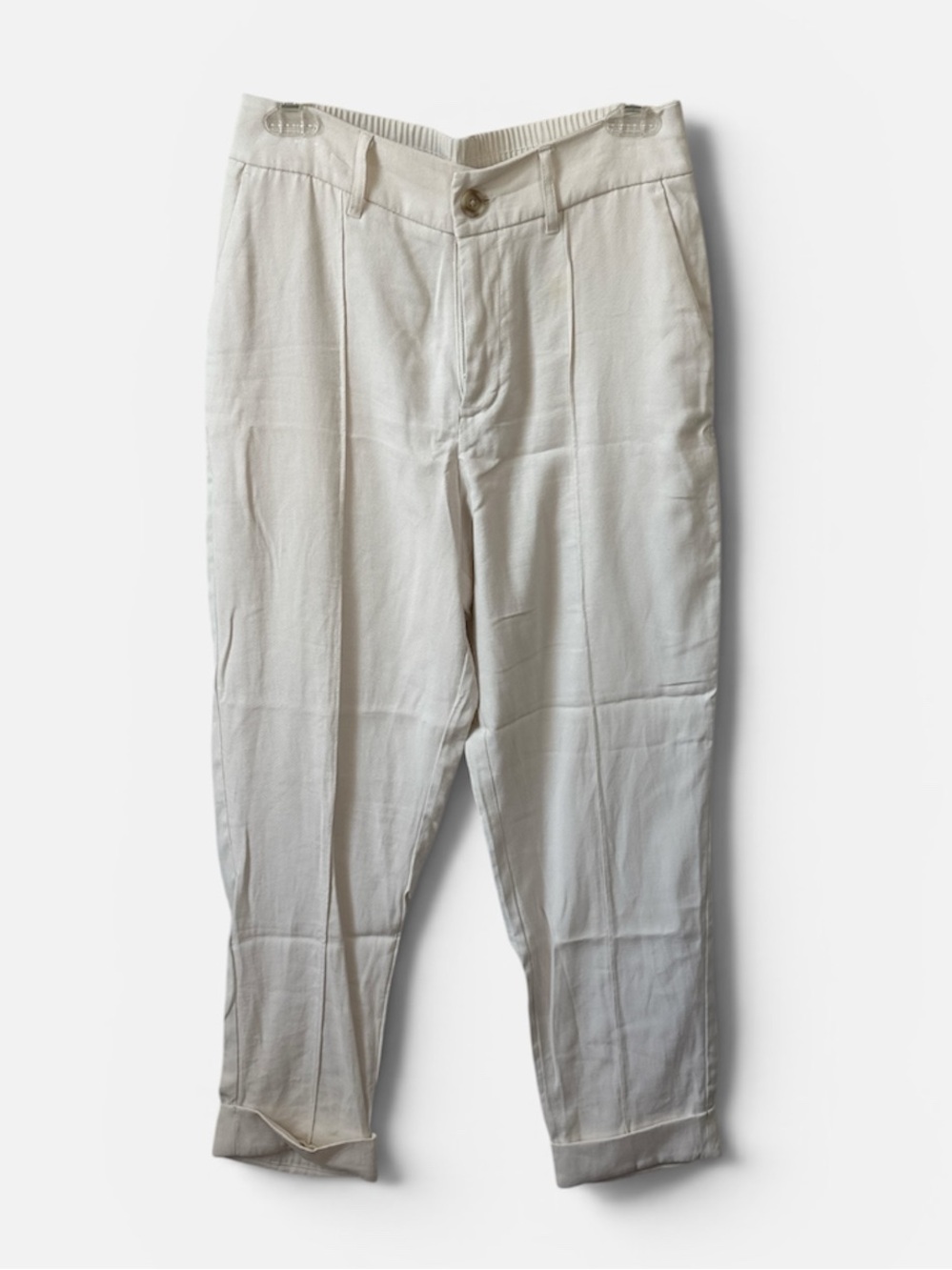 a new day Cream Elastic-Waist Pants size 8